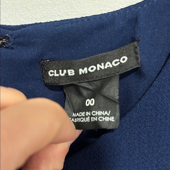 Club Monaco Navy Ruffle Dress - Picture 3 of 8